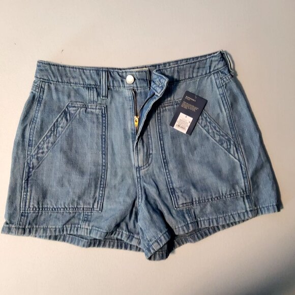 Universal Thread Womens High-Rise Utility Shorts S 8 Denim BlueTwo front pockets - Picture 1 of 13